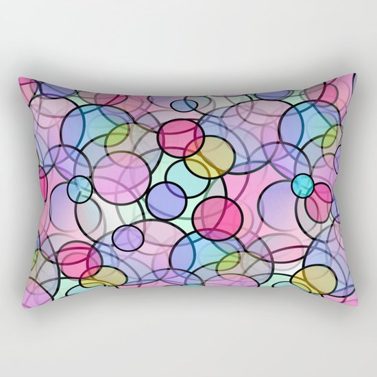Pastel Circles Rectangular Pillow
