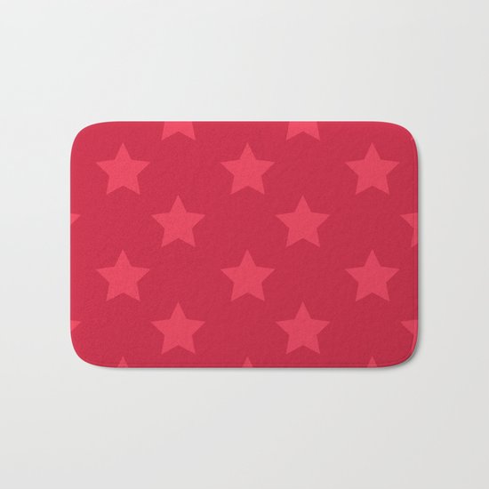 Red stars Bath Mat