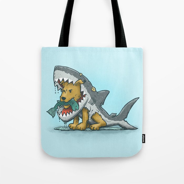 Shark Suit Dog Tote Bag