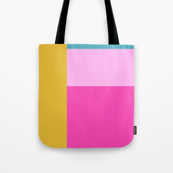 Geometric Bauhaus Style Color Block in Bright Colors Tote Bag