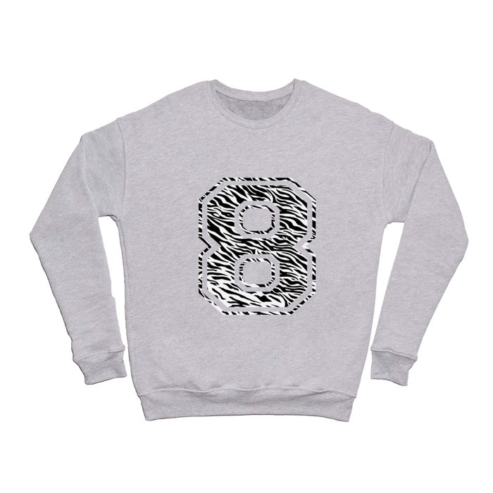 Zebra Print Pattern Crewneck Sweatshirt