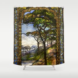 Louis Comfort Tiffany - Decorative stained glass 14. Shower Curtain