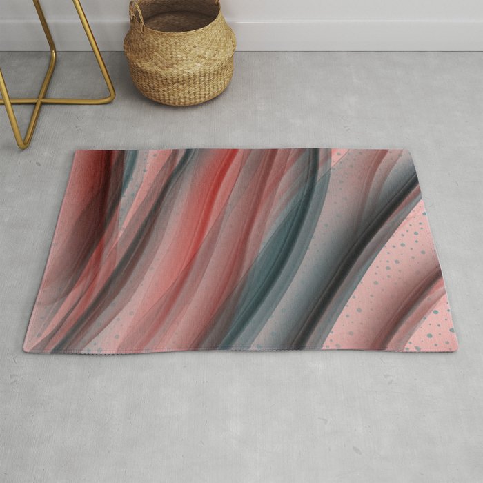 Movement and Light alcohol ink design Rug