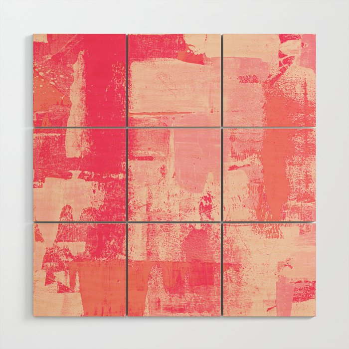 Bubblegum: A pretty pink abstract design by Alyssa Hamilton Art Wood Wall Art