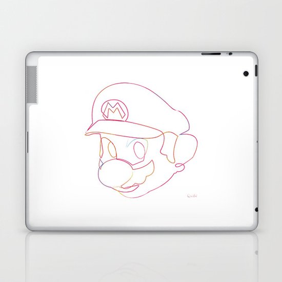One line Supermario Laptop & iPad Skin