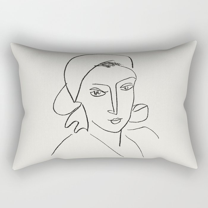 Vintage poster-Henri Matisse-Linear drawings-Catherinette. Rectangular Pillow