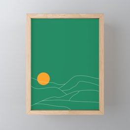 Mountains - Emerald Framed Mini Art Print