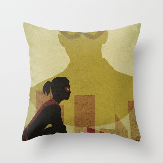 Who is the man in the bowler? Superheroes SF Throw Pillow