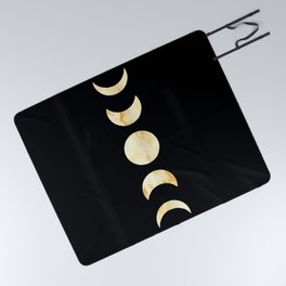 Minimalist Trendy Set Of Moon Phases Arch Abstract Sun And Sun Rays, Poster No 6/6 Picnic Blanket