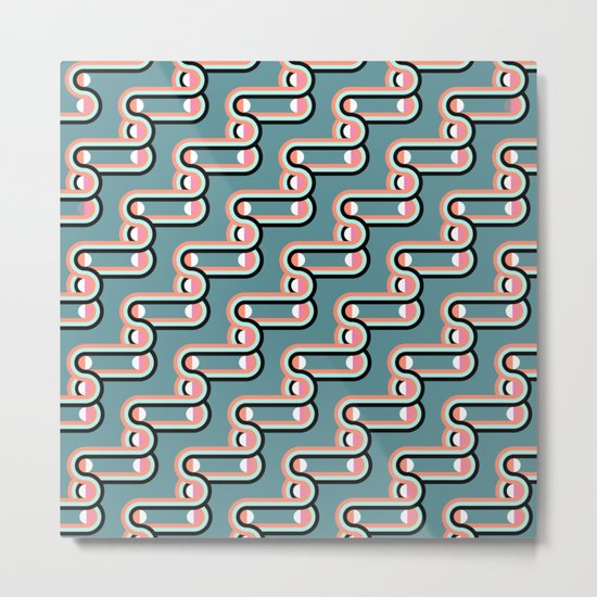 UNCHAINED PATTERN (abstract geometric) Metal Print
