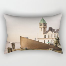 Cloudy Day at the Pier | Travel Photography | New York City Rectangular Pillow