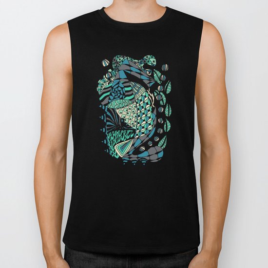 The wind that rocks the leaves Biker Tank