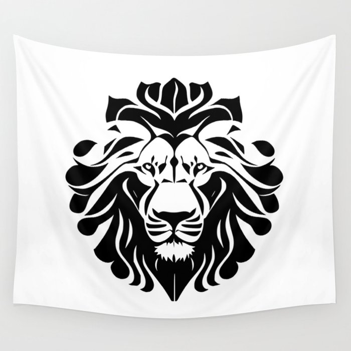 Lion's head symbol 00008 Wall Tapestry