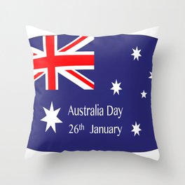 Australia Day Flag Throw Pillow
