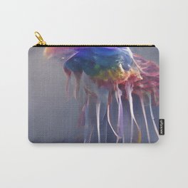 Colourful Abstract AI Art Rainbow Jellyfish Carry-All Pouch