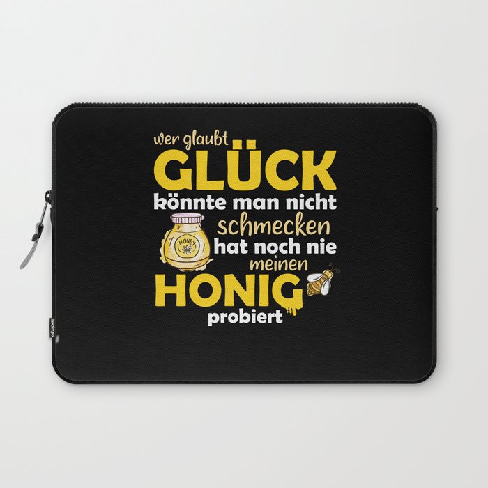 Bees Honey Apiary Lucky Bee Gold Laptop Sleeve