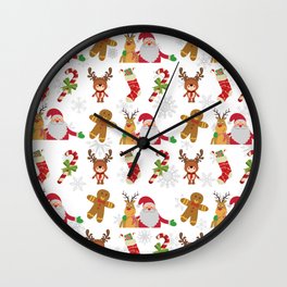 Christmas Pattern Design , Holiday  Wall Clock