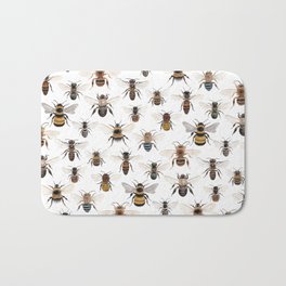 A Collection of Native Bees Bath Mat