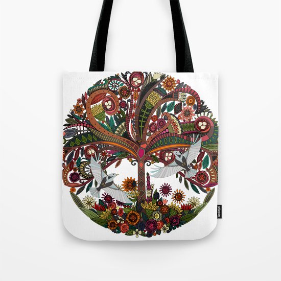 tree of life white Tote Bag