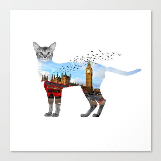 London cat Canvas Print