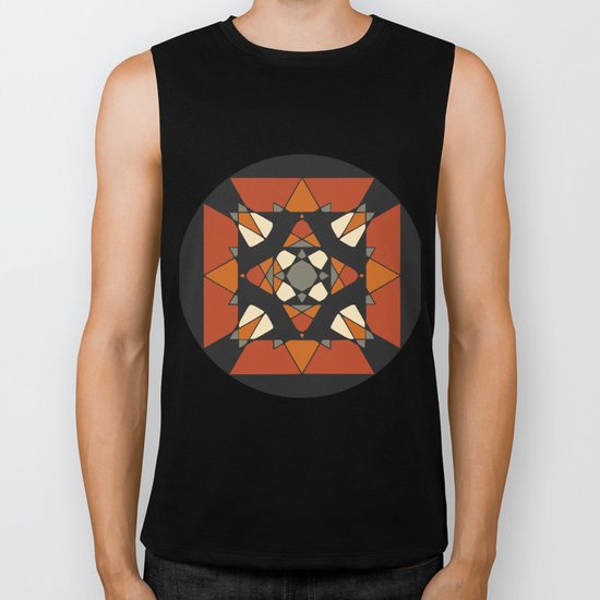 Mandala earth colors Biker Tank