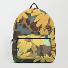 Abstract Sunny Daisies Landscape Backpack
