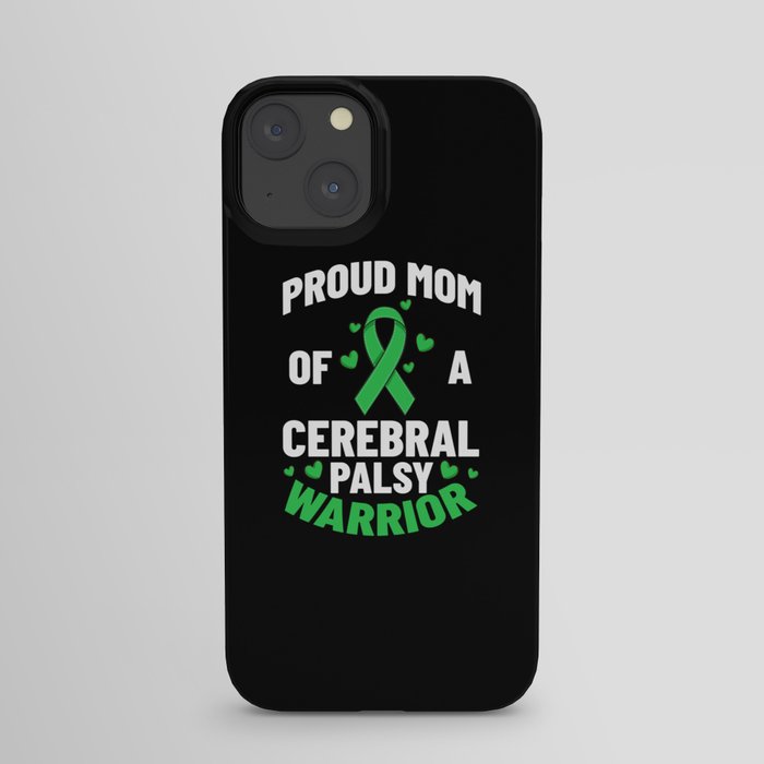 Cerebral Palsy Green Ribbon Brain Damage Awareness iPhone Case