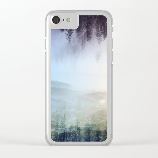 flipped forest Clear iPhone Case