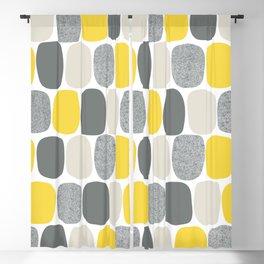 Wonky Ovals in Yellow Blackout Curtain