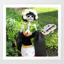 Day of the Dead: Frida la Pintora Art Print