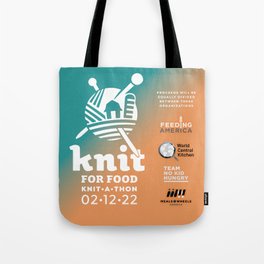 Knit For Food Color Tote Bag