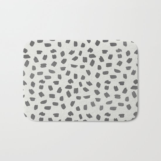 Simply Ink Splotch Green Tea on Lunar Gray Bath Mat