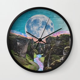 Moon of the Valley Wall Clock | Weird, Collage, Surrealism, Illusion, Trippy, Surrealcollage, Themoonart, Psychedelica, Graphicdesign, Psychedlic 