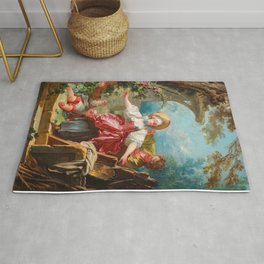 Blind-Mans Buff by Jean-Honore Fragonard Area & Throw Rug