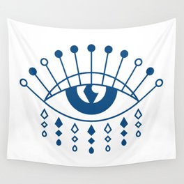 Evil eye classic blue color Wall Tapestry