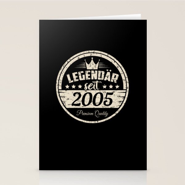 Legendär seit 2005 18. Geburtstag Sprüche Stationery Cards by