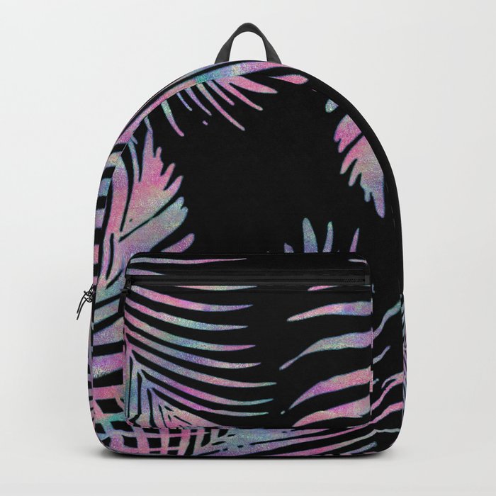 Iridescent Summer Palm Leaves Backpack