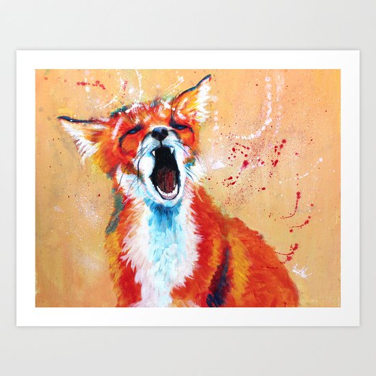 Sleepy Fox Art Print