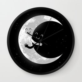 Moon Hug Wall Clock