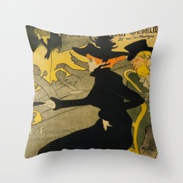 Henri de Toulouse-Lautrec - Divan Japonais (1892) Throw Pillow