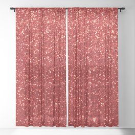 red glitter sparkle  Sheer Curtain
