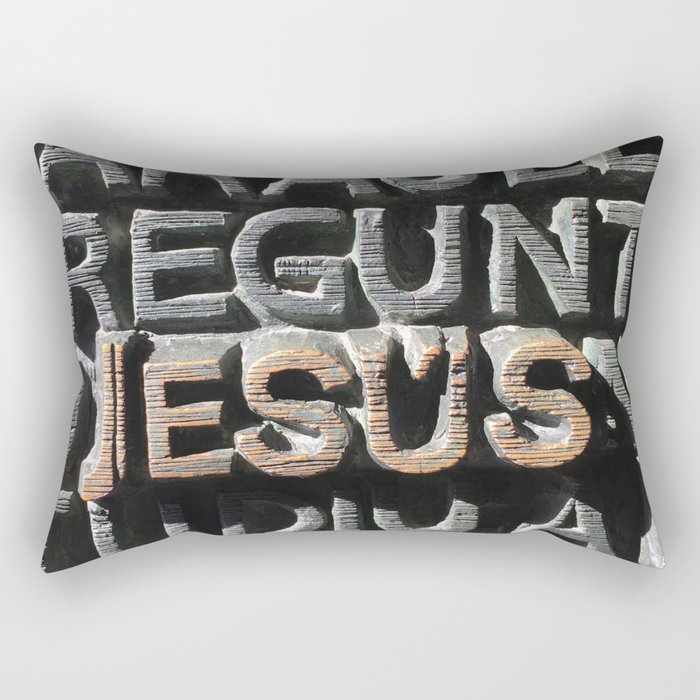 JESUS. On door of Spanish Cathedral. Rectangular Pillow