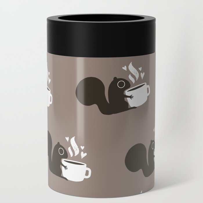 Squirrel Coffee Lover | Cute Woodland Animal Can Cooler