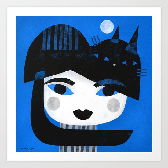 BLUE EYES Art Print