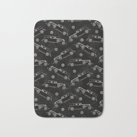 Retro Cadillac car pattern Bath Mat