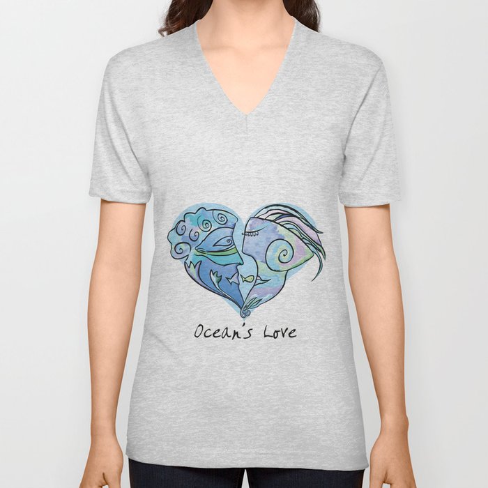 Ocean`s Love 2 V Neck T Shirt