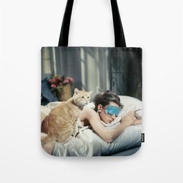 Holly Golightly Breakfast at tiffany movie poster Tote Bag