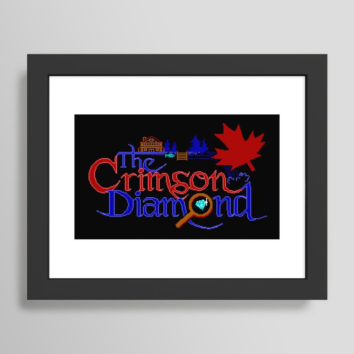 The Crimson Diamond colour logo Framed Art Print