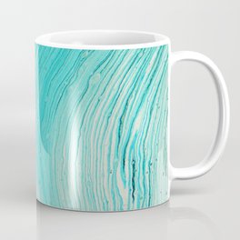 Ocean View Coffee Mug | Digital, Abstract, Sea, Acrylic, Waves, Water, Blue, Painting, Trippy, Mirrow 