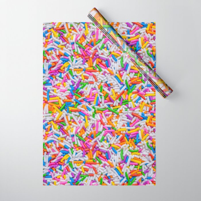 Dessert Rainbow Sprinkles Pattern Wrapping Paper